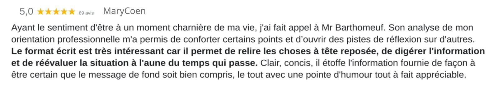 Avis sur les consultations astrologiques de François Barthomeuf