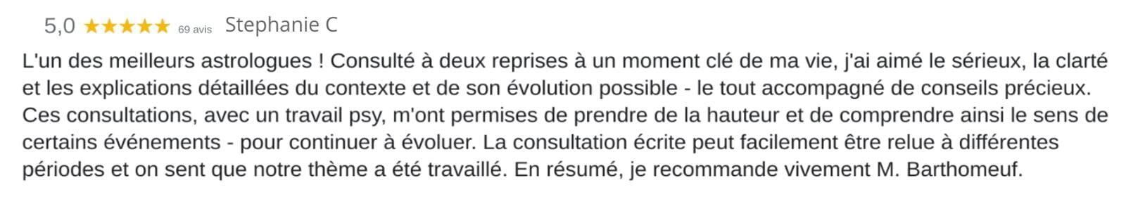 Avis François Barthomeuf : "L'un des meilleurs astrologues"