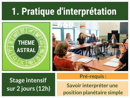 Stage de pratique d'interprétation Astrologique